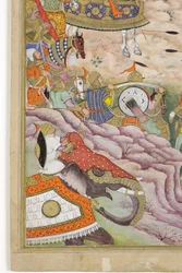 Detail von Baburs Truppen erobern die Festung in Kabul, ca. 1590-1600